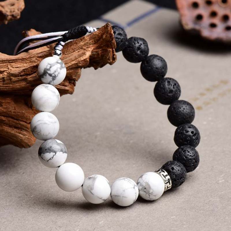 Wear FengShui Yin Yang Lava Stone Protection Bracelet