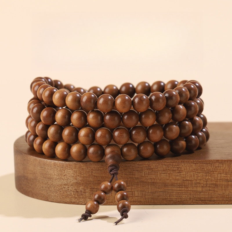 Indian Old Mountain Sandalwood Prayer Bead Bracelet
