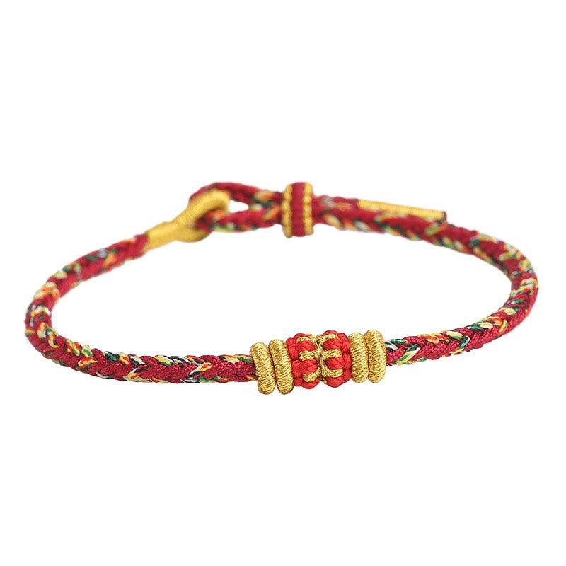 Wear FengShui Handmade Colorful Rope King Kong Knot Braided Luck Bracelet