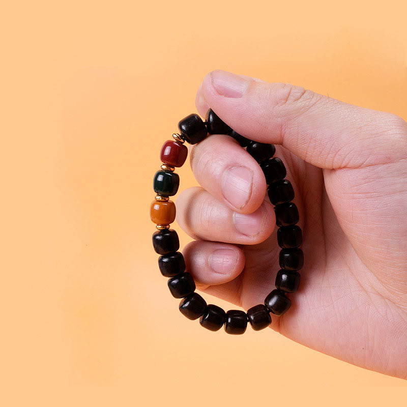 Wear FengShui Ebony Wood Rosewood Peace Balance Bracelet