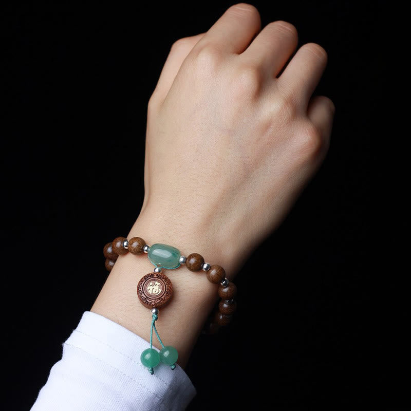 Wear FengShui Abelia Biflora Wood Happiness Protection Bracelet