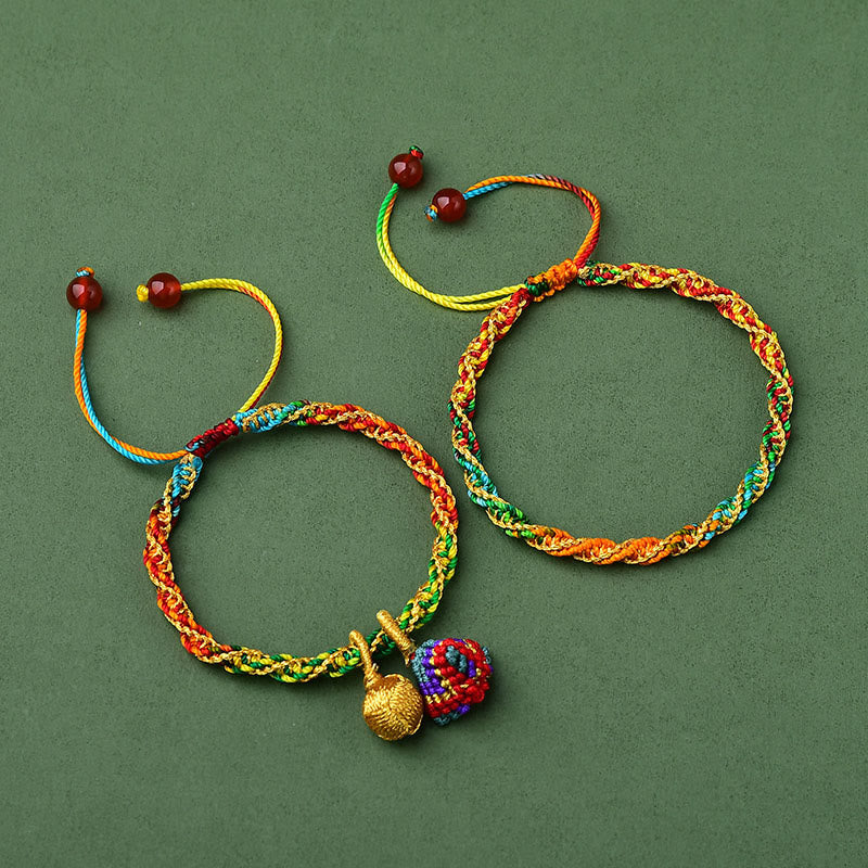 Wear FengShui Colorful Rope Luck Handcrafted Zongzi Charm Bracelet
