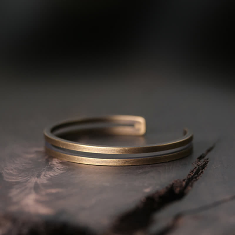 Wear FengShui Rustic Copper Luck Viking Cuff Bracelet