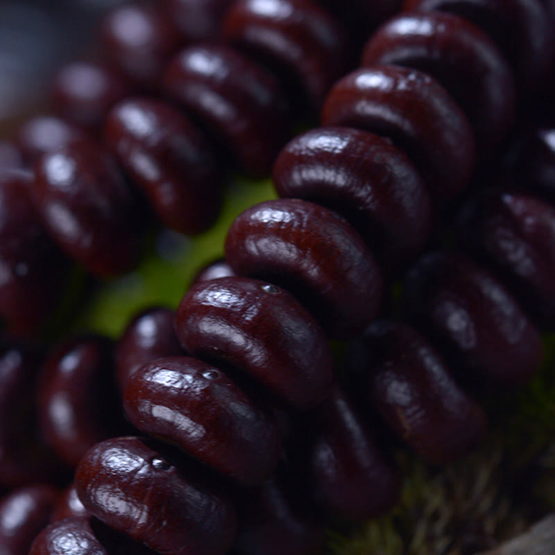 Wear FengShui Natural Tibet 108 Mala Beads Purple Bodhi Seed Wealth Bracelet