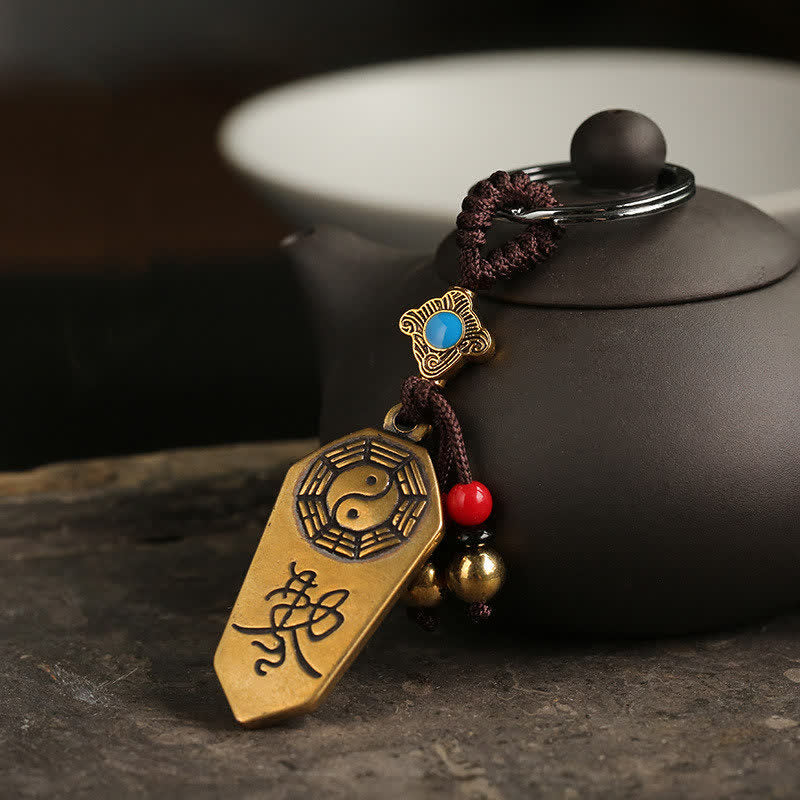 Wear FengShui Feng Shui Bagua Yin Yang Balance Peace Keychain