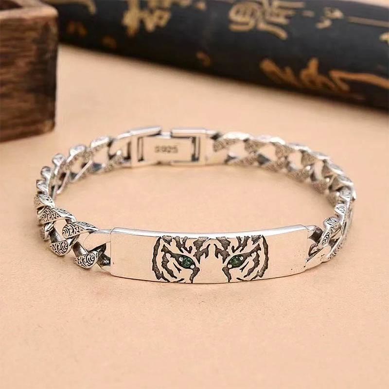 Wear FengShui Tiger Tang Dynasty Flower Design Copper Luck Chain Bracelet