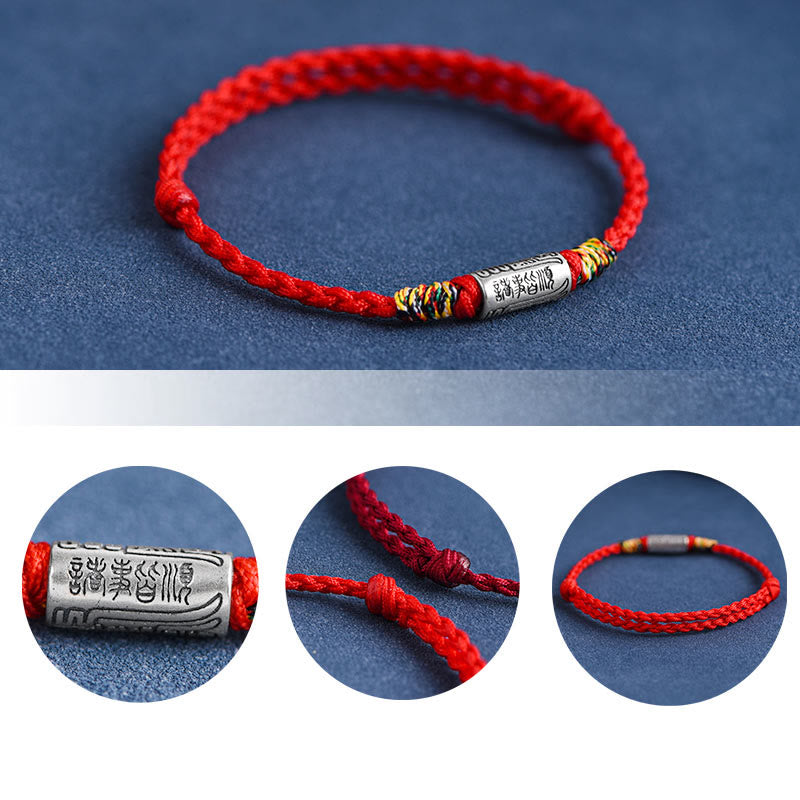 Wear FengShui Handcrafted 925 Sterling Silver Everything Goes Well Design Protection Strength Bracelet Anklet