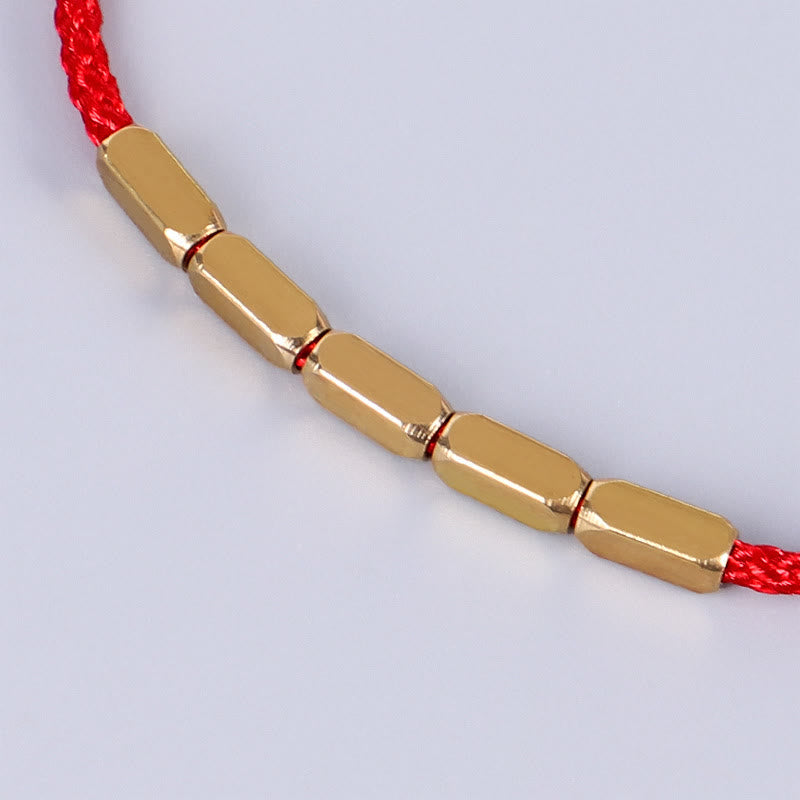 Wear FengShui Handcrafted Copper Bead Protection Braided String Bracelet