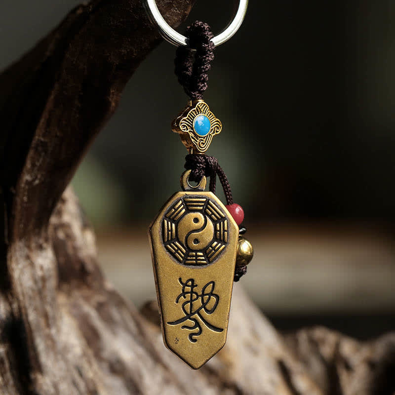 Wear FengShui Feng Shui Bagua Yin Yang Balance Peace Keychain