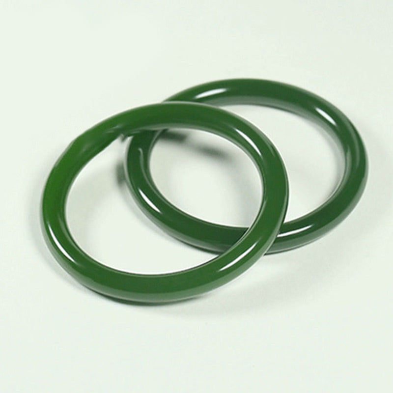 Wear FengShui Cyan Jade Longevity Blessing Bangle Bracelet