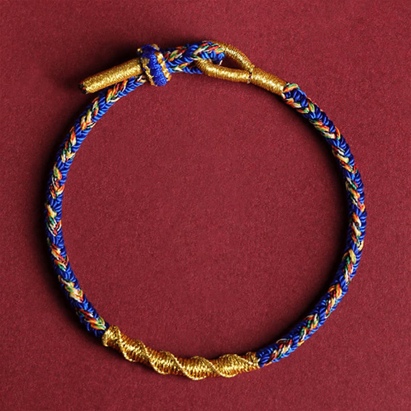 Wear FengShui Handmade Chinese Zodiac Natal Buddha Protection Strength Braided String Bracelet