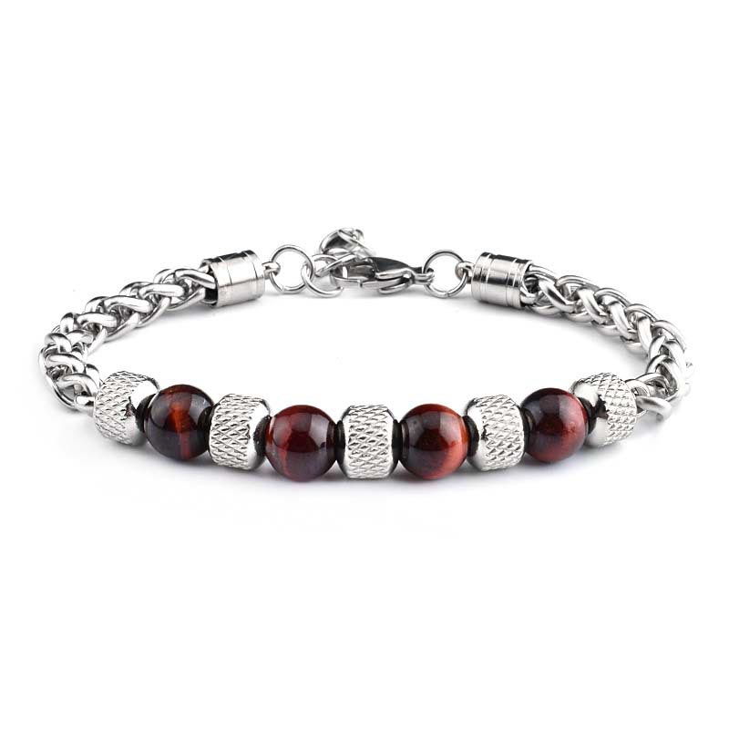 Wear FengShui Black Onyx Tiger Eye Bead Courage Bracelet