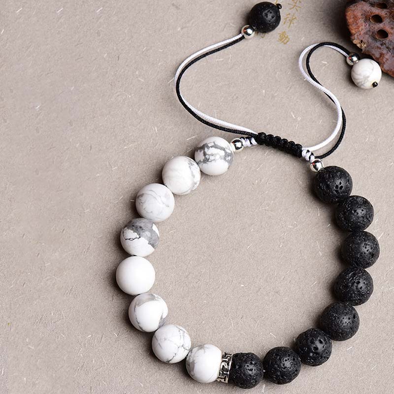 Wear FengShui Yin Yang Lava Stone Protection Bracelet
