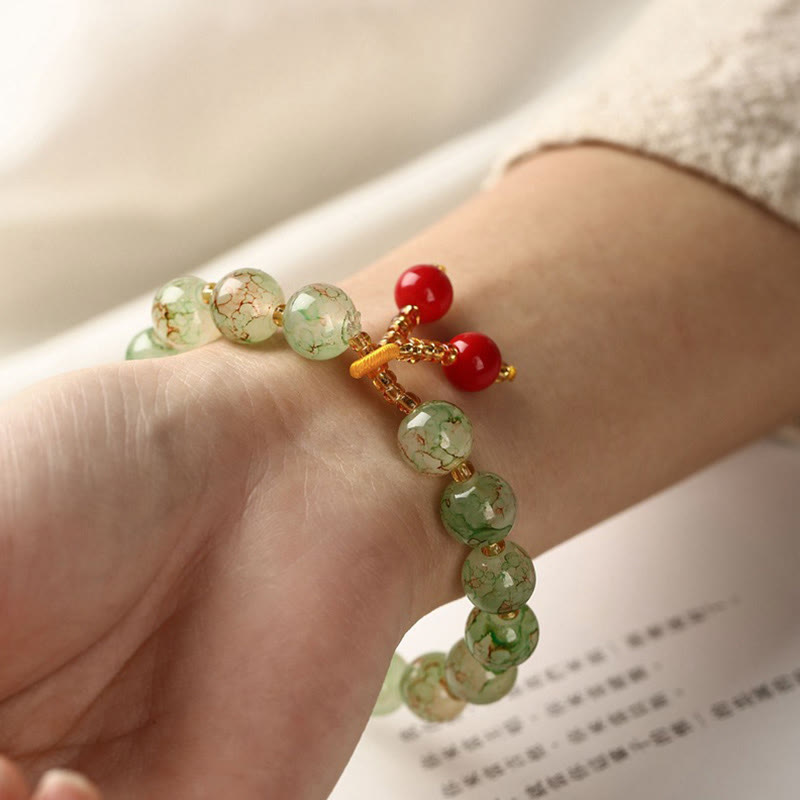 Wear FengShui Liuli Glass Bead Blessing Harmony Bracelet