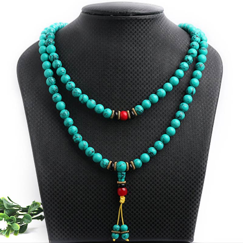 Wear FengShui Tibetan Turquoise Healing Mala Bracelet
