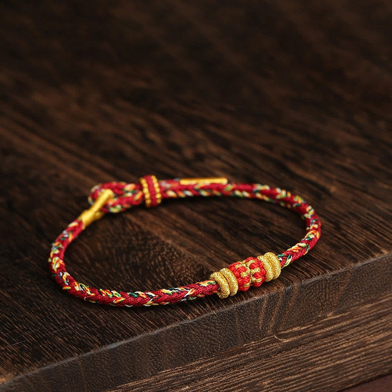 Wear FengShui Handmade Colorful Rope King Kong Knot Braided Luck Bracelet