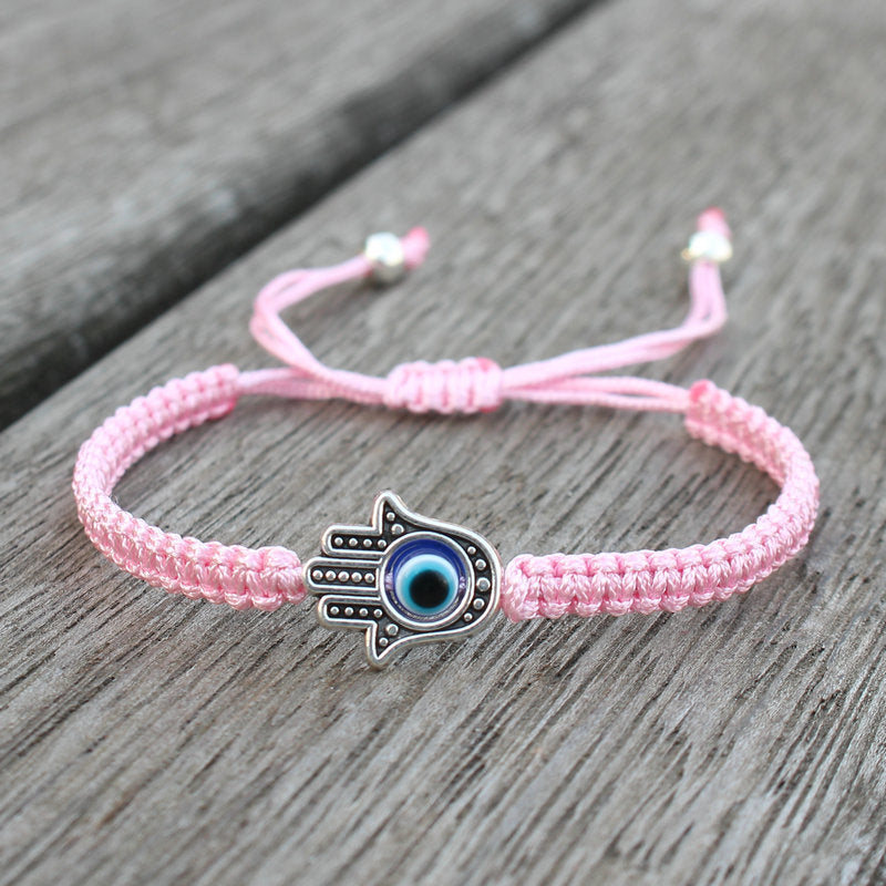Wear FengShui Handmade Hamsa Symbol Protection Luck String Bracelet