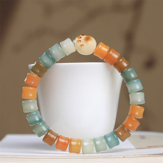 Wear FengShui Colorful Bodhi Seed Cat Paw Wisdom Bracelet