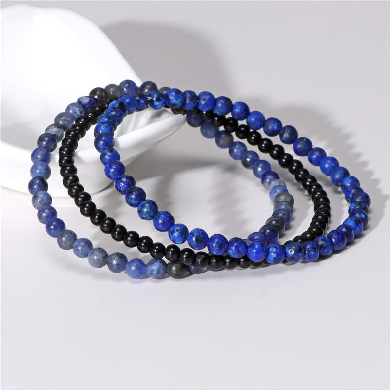 Wear FengShui 3Pcs Natural Crystal Stone Inner Peace Spiritual Bracelet
