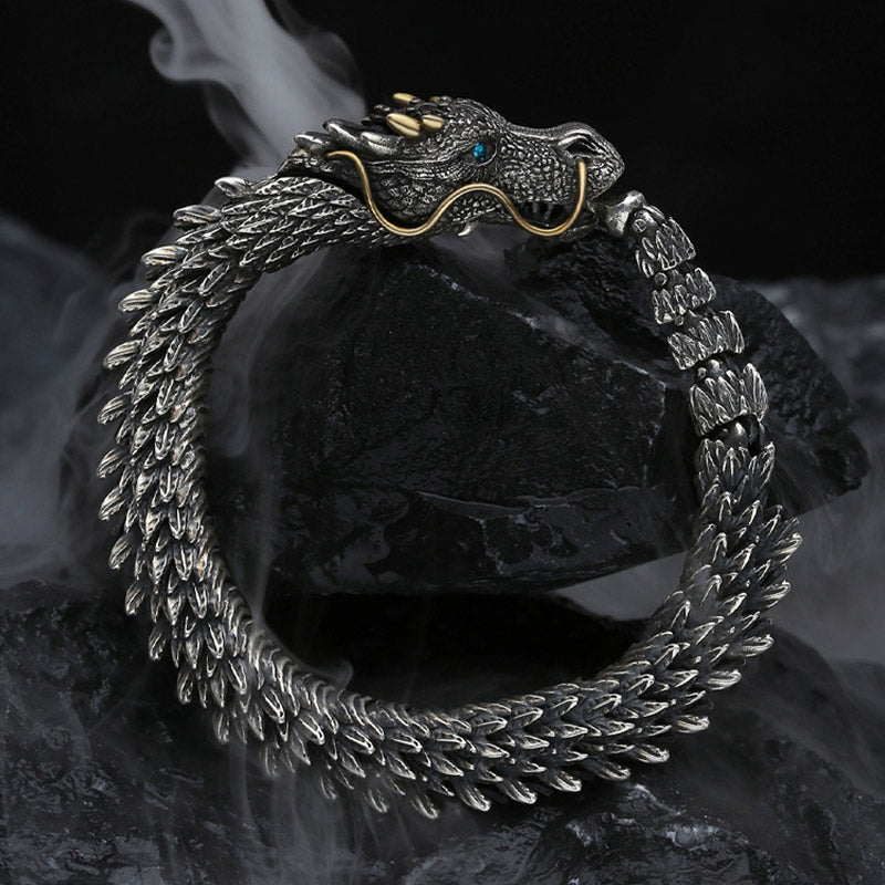 Wear FengShui Nordic Dragon Handmade Amulet Luck Protection Chain Bracelet