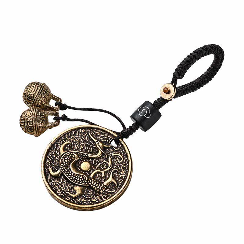 Wear FengShui Four Symbols Azure Dragon White Tiger Vermilion Bird Black Tortoise Key Chain