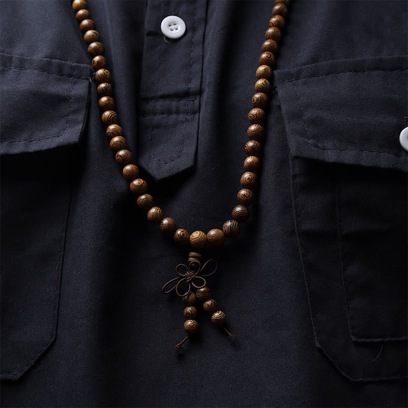 Wear FengShui 108 Mala Beads Bracelet Prayer Meditation Sandalwood Elastic