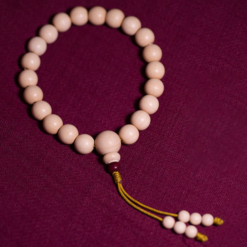 Wear FengShui Natural Abelia Biflora Wood Blessing Wrist Mala