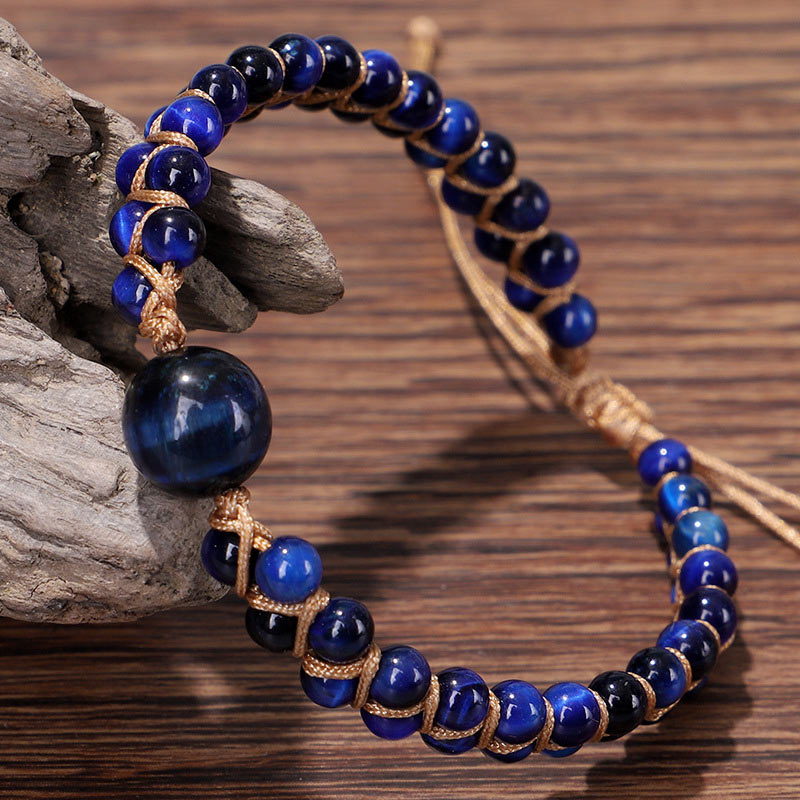 Wear FengShui Divine Blue Tiger Eye Stone Protection Bracelet