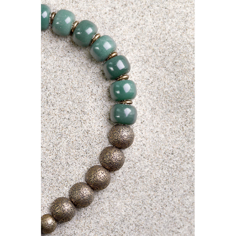 Wear FengShui Tibetan Cyan Bodhi Seed Copper Success Bracelet