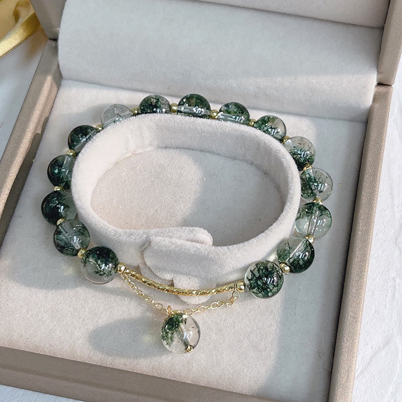 Wear FengShui Green Phantom Crystal Confidence Charm Bracelet