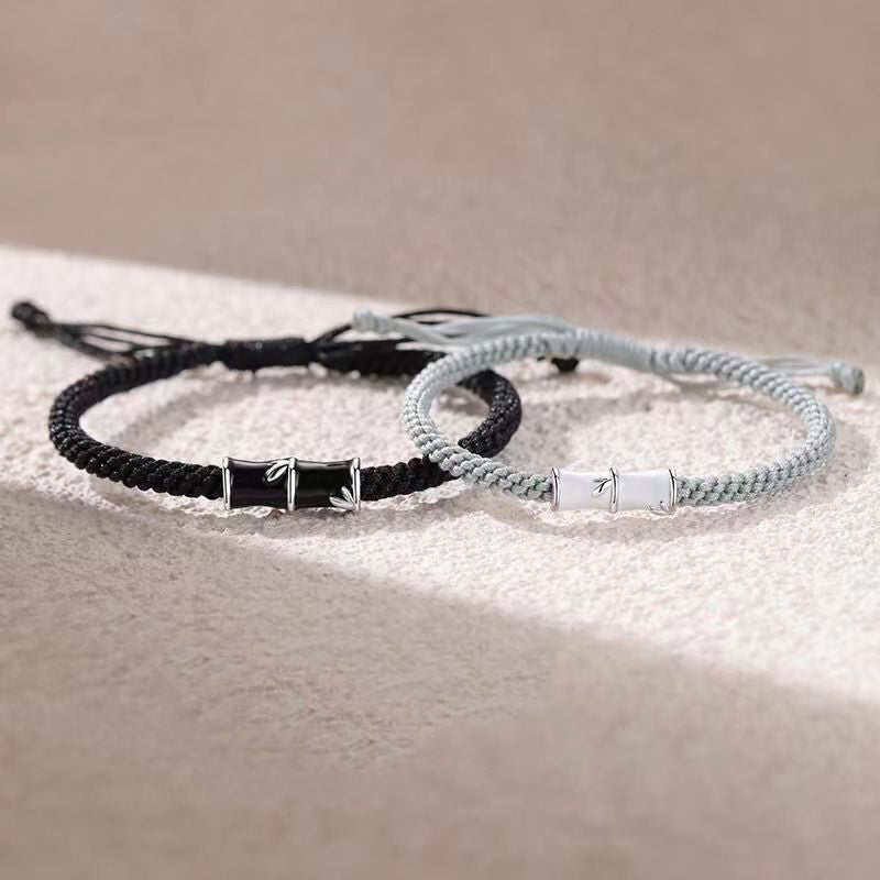Wear FengShui Bamboo Pattern Healing Couple Rope Bracelet