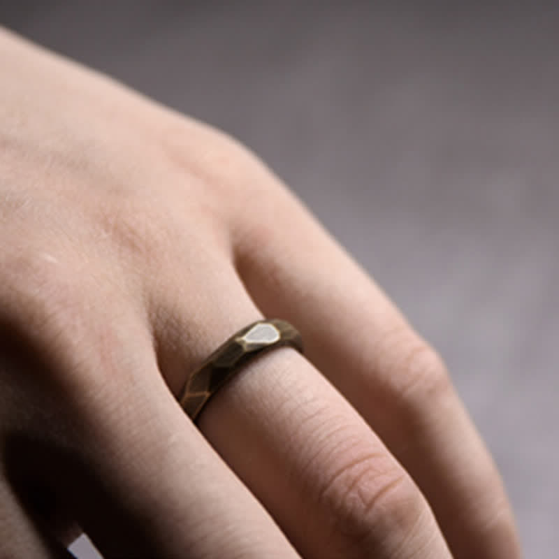 Wear FengShui Tibetan Simple Design Copper Wealth Ring