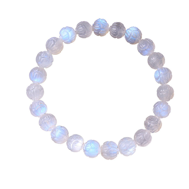 Wear FengShui Natural Moonstone Lotus Love Bracelet