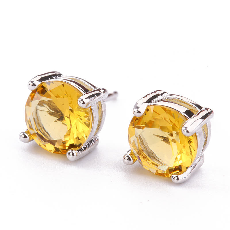 Wear FengShui Natural Various Gemstone Amethyst Love Earrings