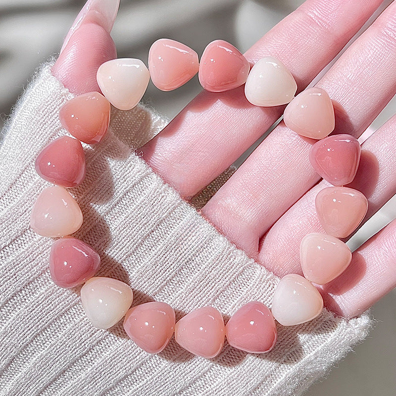 Pink Droplet-Shaped Bodhi Bracelet – Multi-Color Options Available