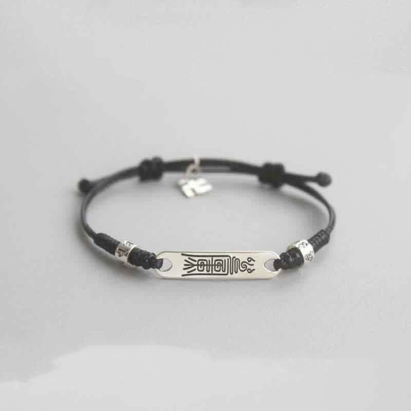 Wear FengShui 925 Sterling Silver Red String Luck Strength Braid Bracelet