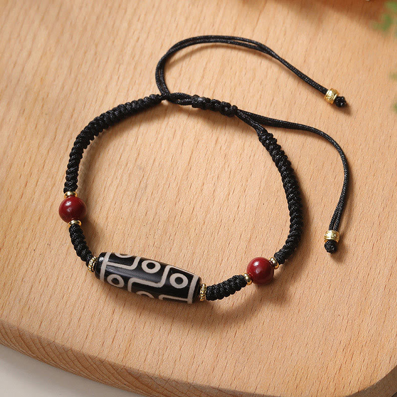 Wear FengShui Handcrafted Tibetan Nine-eye Dzi Bead Protection Bracelet