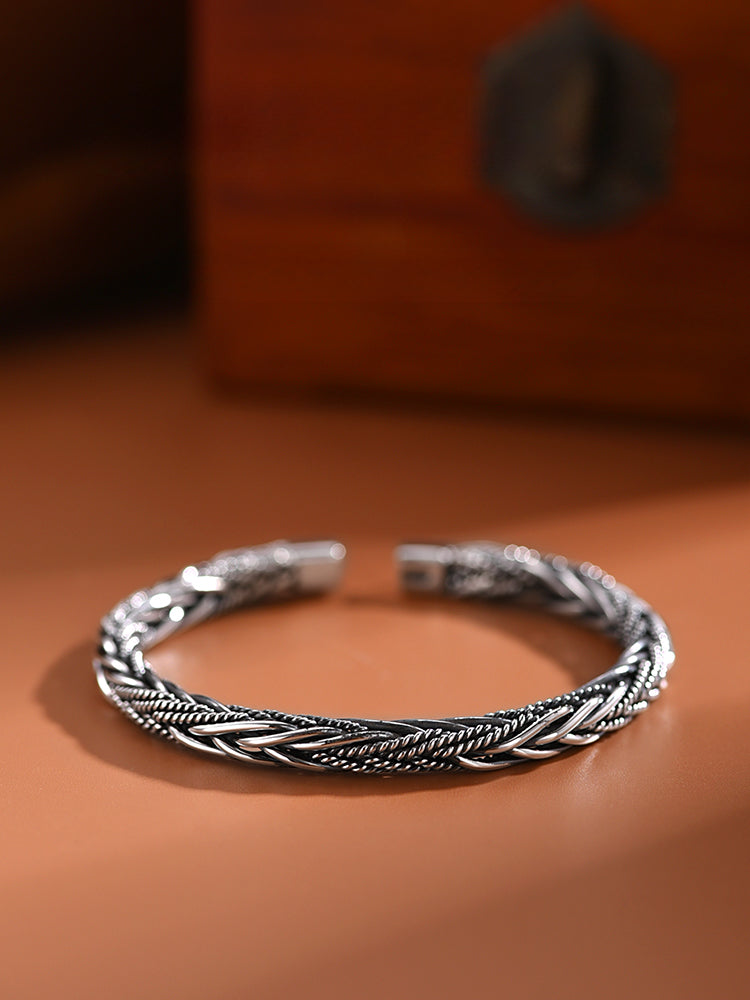 Buddha3bodhi Pure Silver Woven Vintage Bracelet