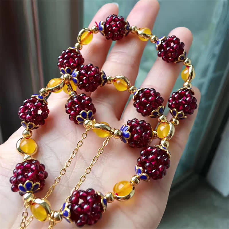Wear FengShui Tibetan Garnet Calm Bracelet