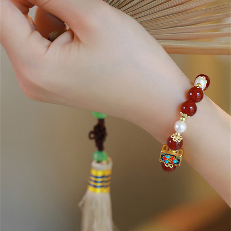 Wear FengShui Red Agate Pearl Confidence Self-acceptance Bracelet