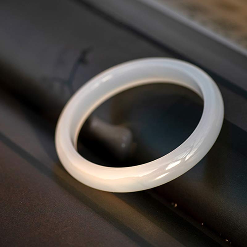 Wear FengShui Natural Chalcedony Harmony Positive Bracelet Bangle