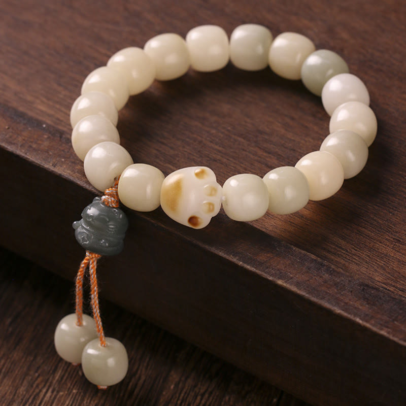 Wear FengShui Lucky Cat Bodhi Seed Cat Paw Peace Bracelet