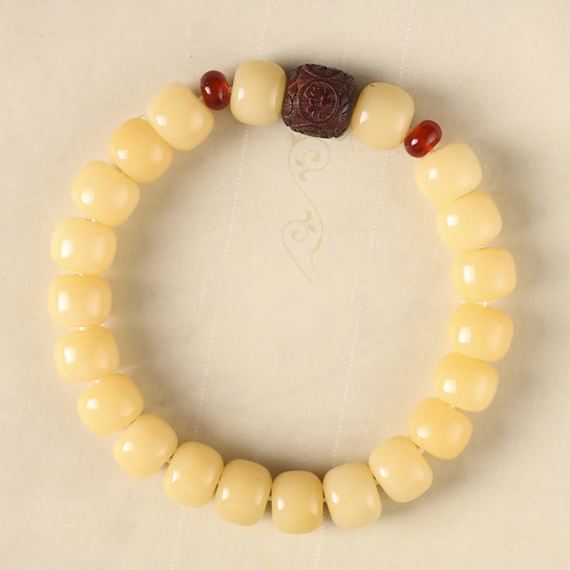 Wear FengShui Bodhi Seed Auspicious Cloud Fu Character Bead Peace Bracelet