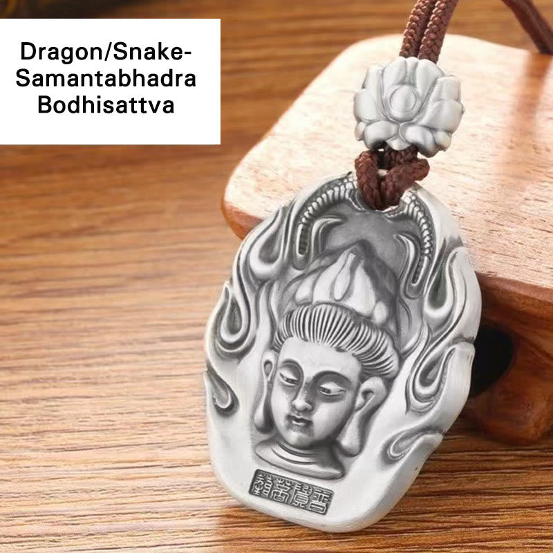 Wear FengShui Chinese Zodiac Natal Buddha Om Mani Padme Hum Lotus Compassion Necklace Pendant