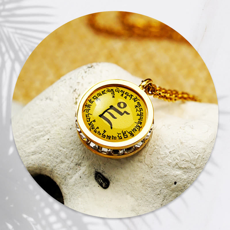 Wear FengShui Tibetan Yellow God Of Wealth Green Tara Buddha Serenity Titanium Steel Necklace Pendant