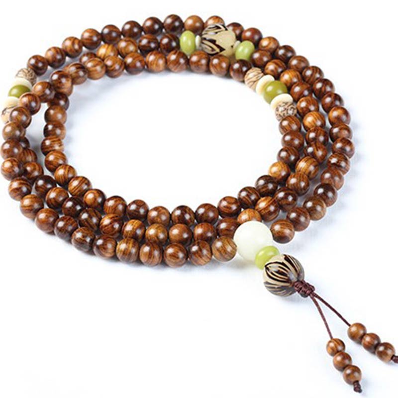 Wear FengShui Tibetan Rosewood Mala Protection Calm Bracelet