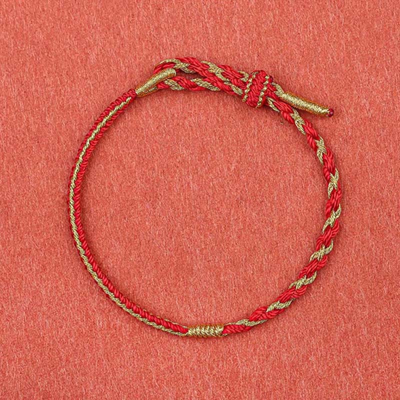 Wear FengShui Handmade Chinese Zodiac Rabbit Rooster Rat Horse Dragon Protection Braid String Bracelet