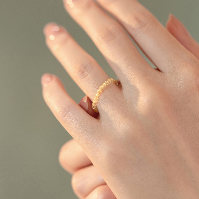Wear FengShui Natural Citrine Happiness Prosperity Ring