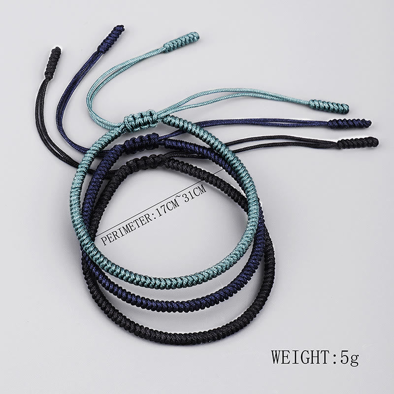 Wear FengShui Tibetan 3Pcs King Kong Knot Handcrafted Amulet Strength Bracelet