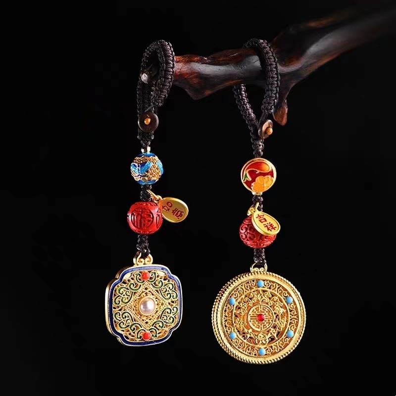 Wear FengShui Fu Character Blessing Ruyi Charm Key Chain